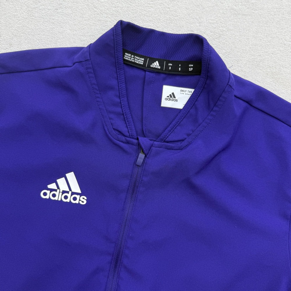 Adidas Quarter Zip Training Top Mens Small Purple Short Sleeve Performance Shirt